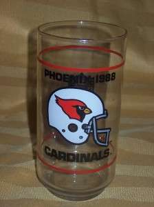 Arizona PHOENIX Cardinals 1988 NFL Logo Mobil Glass NEW  
