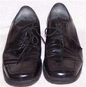 10.5/43.5 Nunn Bush NXXT JET BLACK LEATHER LACE OXFORD Dress Shoe 