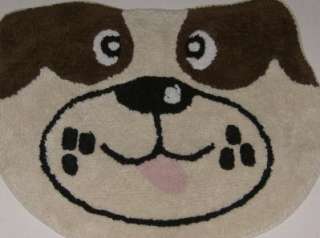Plush Pile Puppy Dog Throw Rug Tufted Cotton Bath Mat  
