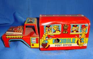 Old Vintage Winding Postal Van Toy from India 1950  
