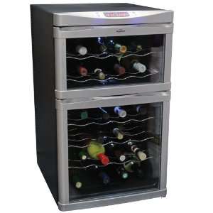   Bottle Digital Temperature Control Dual Zone Wine Cellar Appliances