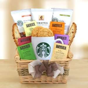 Starbucks Gourmet Coffee and Tazo Tea Gift Basket  Grocery 