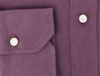 New $425 Finamore Napoli Purple Shirt 15.5/39  