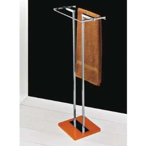  Towel Stand with Plexiglass Base Finish White