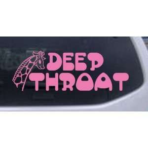 Pink 56in X 19.3in    Deep Throat Funny Car Window Wall Laptop Decal 