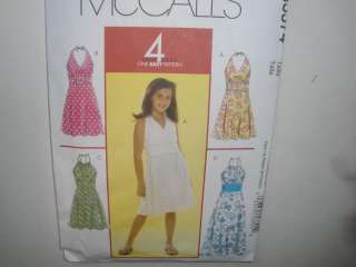 McCalls pattern 5574 Girls Halter Dress / Sun dress sz. 7 12  