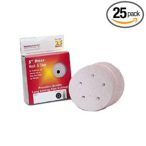  Hole 220 Grit Premium Plus C Weight Paper Hook and Loop Discs, 25 Pack