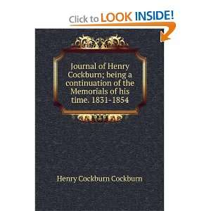   the Memorials of his time. 1831 1854 Henry Cockburn Cockburn Books