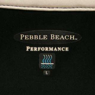 PEBBLE BEACH Golf Black White Performance Jacket L  