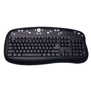  iConcepts Thin Multimedia Keyboard with 2 Port Hub (90550N 