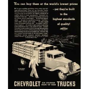  1935 Ad Chevrolet Motors Valve in Head Trucks Detroit 