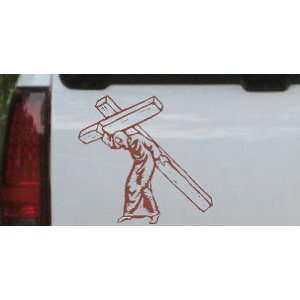 Jesus With The Cross Christian Car Window Wall Laptop Decal Sticker 