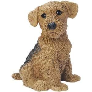  Statue Airedale Puppy