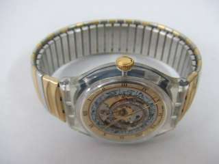 SAK113 Swatch   94 Automatic Serti Misterieux Gold Art  