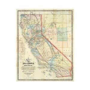  Leander Ransom   New Map Of The State Of California And 