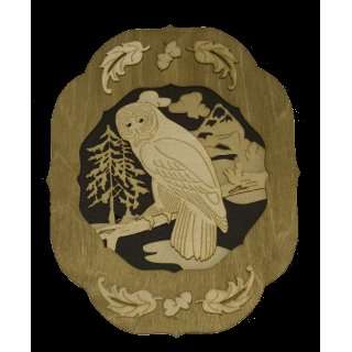  Great Grey Owl   3D Wooden Picture   Handcrafted Kitchen 