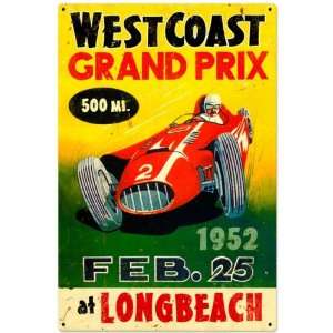  West Coast Grand Prix Automotive Metal Sign   Victory Vintage Signs 