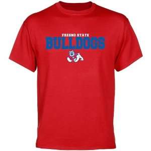  Fresno State Bulldogs Red University Name T shirt Sports 