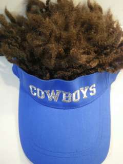 COWBOYS Hat With Hair Dallas NEW Visor Dreadlocks Rare  