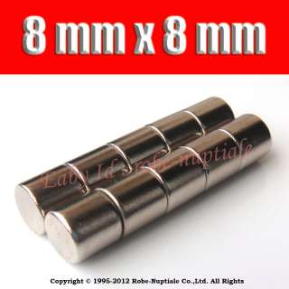 10 Disc Rare Earth Neodymium Strong Magnets N42 8x8 mm  