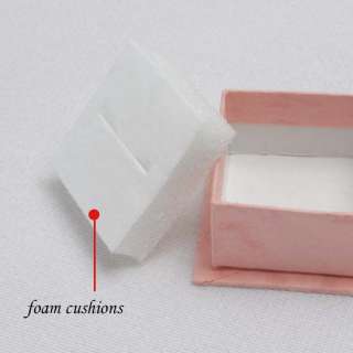 Wholesale 24Pcs Pink Ring Earring Ribbon Paper Gift Box  