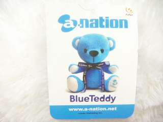 nation Blue Teddy White Virsion Big Round Bear Plush / Japan Game 