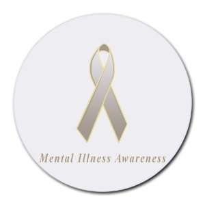  Mental Illness Awareness Ribbon Round Mouse Pad Office 