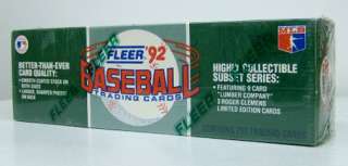 1992 MLB Fleer Baseball Complete Factory Sealed Set 732 cards  