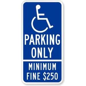  California Combination Handicap Parking Sign, Minimum Fine 