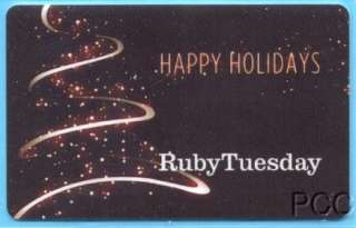 RUBY TUESDAY Happy Holidays 2011 Gift Card  