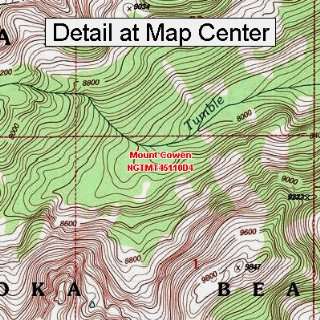   Map   Mount Cowen, Montana (Folded/Waterproof)