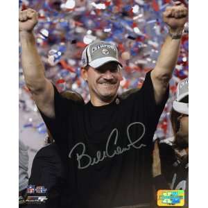  Bill Cowher Signed Steelers 16x20 Hands In Air Sports 