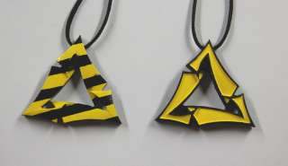 Aguppywear Yellow Black 777 necklaces Trinity StrYpeR color pyramid 