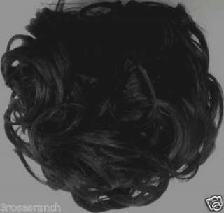 PONY FASTENER Hair Scrunchie Wig #1B Black  