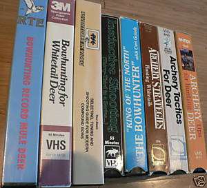 Lot of 8 Bowhunting Deer Archery VHS Hunting Videos  
