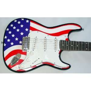  Jamie Cullum Autographed Signed USA Flag Guitar PSA 