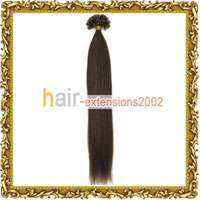 20 Nail tip Straight Human Hair Extensions 100s #04 0.7g/s