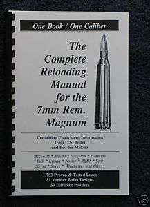 7mm Remington Mag Reloading Manual LOADBOOK USA Great  