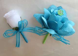 10pcl Bouquet wedding flowers TURQUOISE GREEN DAISY  