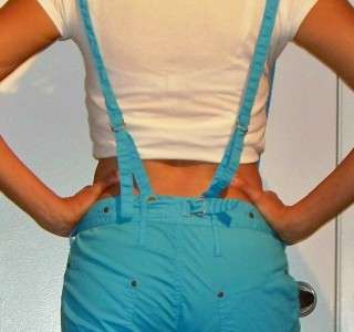 womens PETE & GRETA by Johnny Was suspender cargo pants trousers blue 