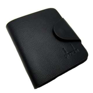 Mens black leather fold wallet 816  