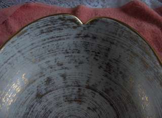 Vintage Royal Haeger Centerpiece Pedestal Bowl Gold Tweed 306