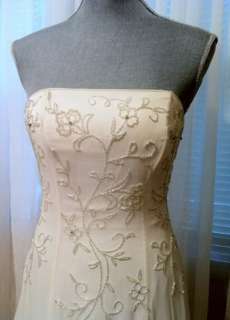 TIFFANY DESIGNS Corset Wedding Gown White Party Strapless Dress Sz 4 $ 