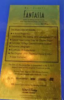   Deluxe 3 Disc Set Walt Disneys Fantasia Laserdisc Litho Booklet