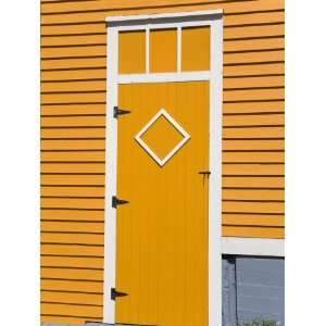 Colorful Door in St. Johns City, Newfoundland, Canada, North America 
