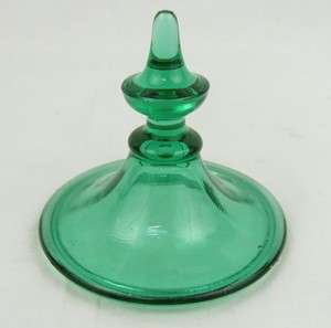 Vintage Green Depression Glass Candy Dish Lid Only  