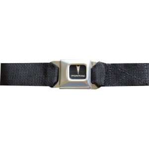   Logo Seat Belt Style Belt Buckle Canvas Black Webbing 