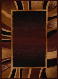 Chocolate brown camel 8x11 area rug modern abstract large carpet 