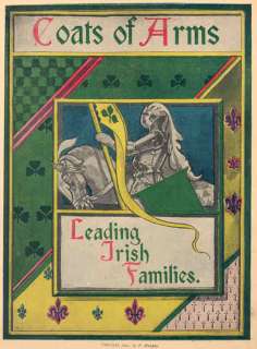 Ireland SET OF 20 VINTAGE PRINTS. Family Coats of Arms  