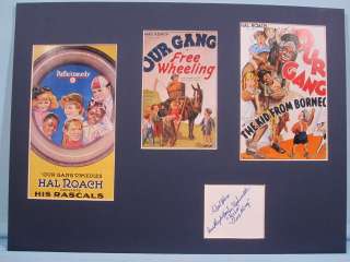 Our Gang   Free Wheeling & The Kid From Borneo signed Dorothy DeBorda 